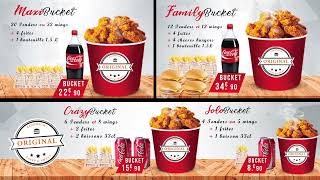 menu board bucket tenders chicken wings