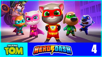 Talking Tom Hero Dash - Run Game - Gameplay Walkthrough - Part 4 - rescue Hank