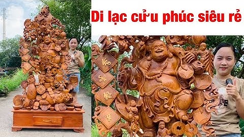 Giới thiệu tác phẩm Di Lặc Cửu Phúc To Khủng Gỗ Hương Ta . Tượng gỗ đẹp Phúc Tấn . 0389889968 (zalo)