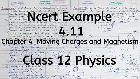 Ncert Example 4.11, Chapter 4, Moving Charges and Magnetism, Class 12 Physics