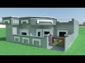 House wall  gate modeling and rendering  autocad  qasimcad