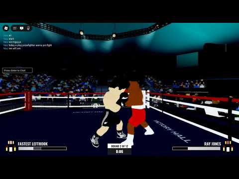 Roblox PrizeFighter Boxing League arena fight i did not record it all but i won in the end