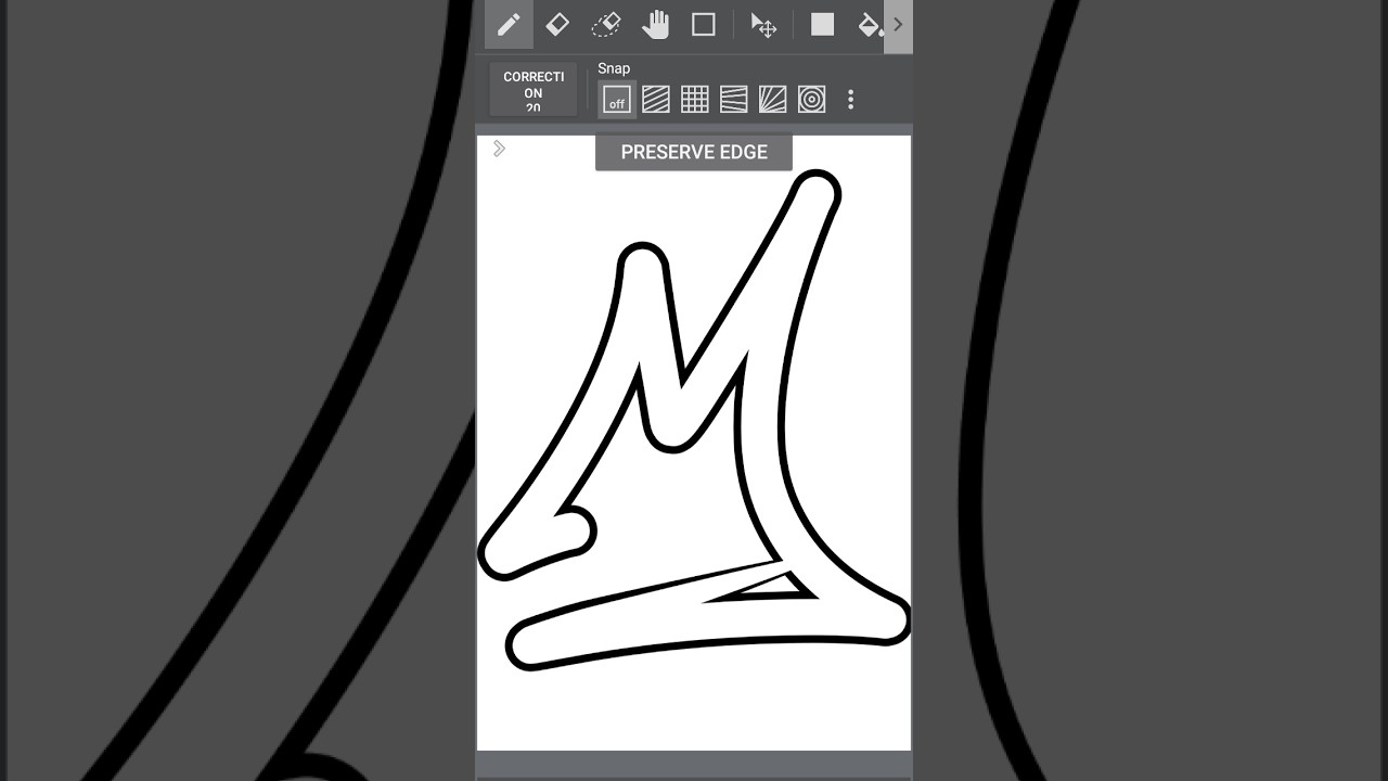 how to draw or write a graffiti letter M 