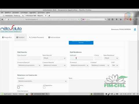 Tutorial MetaSalute Registrazione familiari RSU FIM CISL