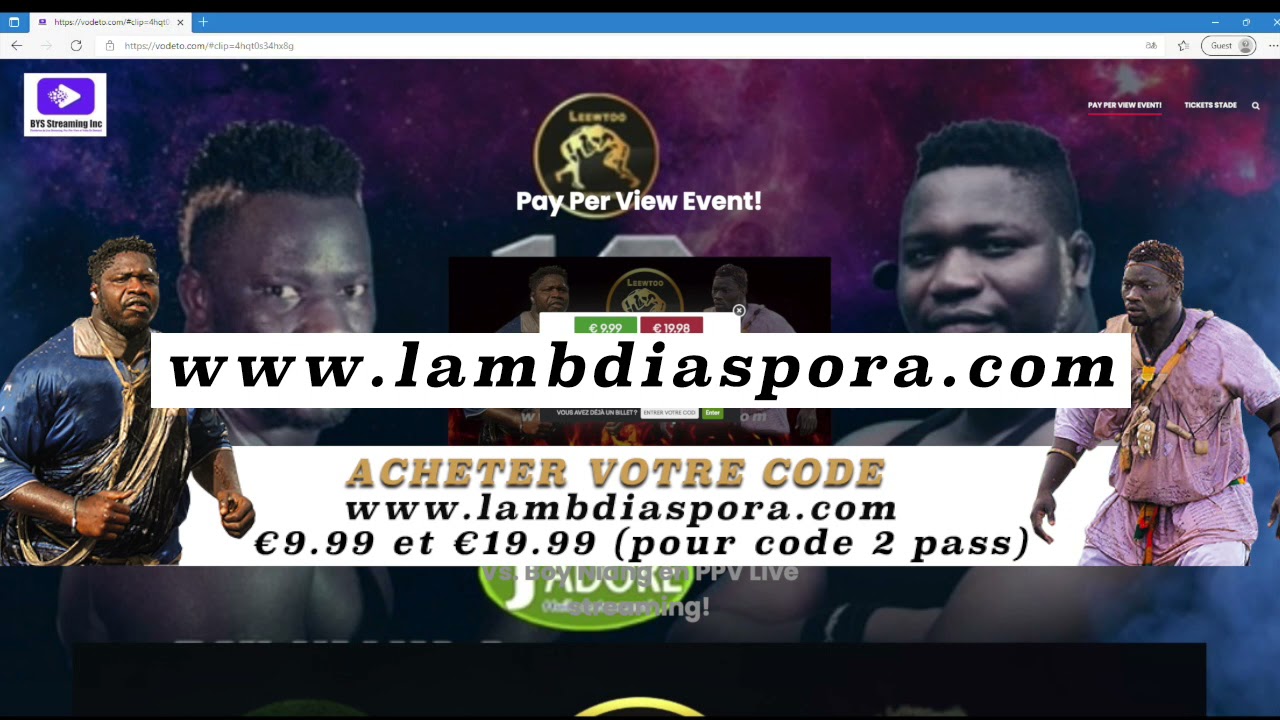 COMMENT ACHETER SON CODE PAY PER VIEW POUR SUIVRE LE COMBAT TAPHA TINE Vs BOY NIANG 2