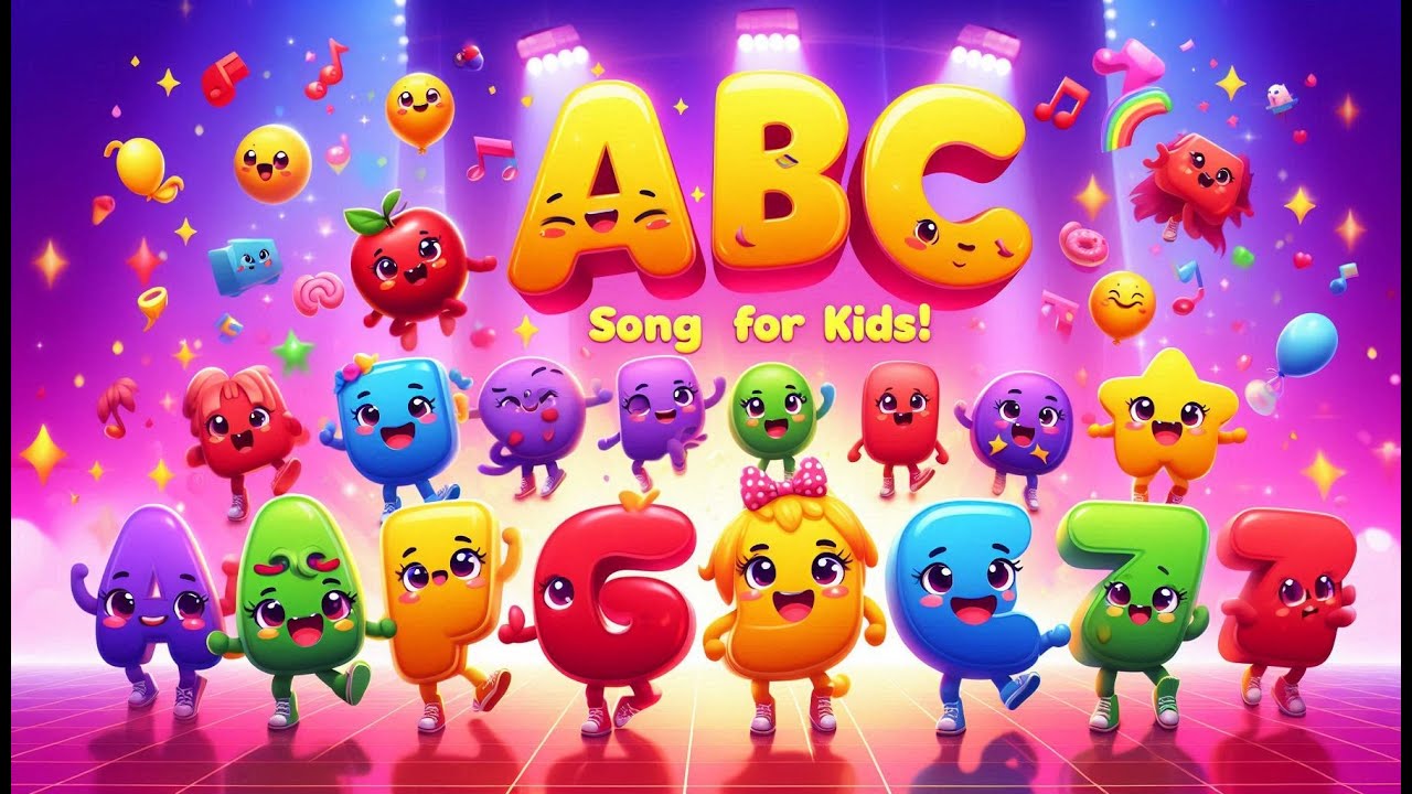 ABC Alphabet Song for Kids | Learn A to Z with Fun Animals & Fruits ...