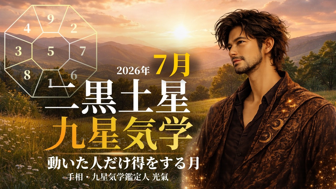九星気学】二黒土星の2026年7月(7/7～8/6)の月の運勢｜井上 こうき