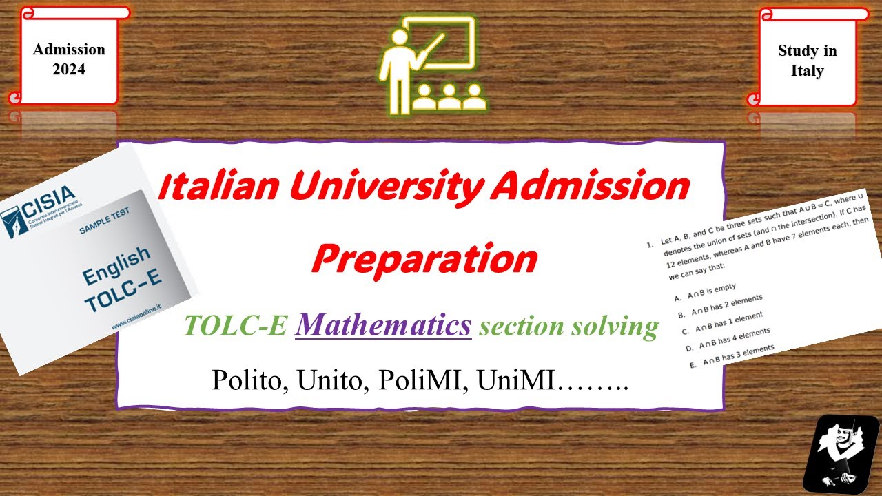 Tolc-e practise problem solving, Math, part-1 (Study in Italy 2024)  #italianuniversity #tolcexam 