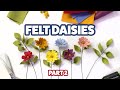 How to make rainbow daisies felt flowers  part 2  daisy felt flower