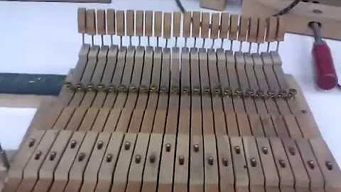 Rebecca Covey's Piano - cleaning out keys