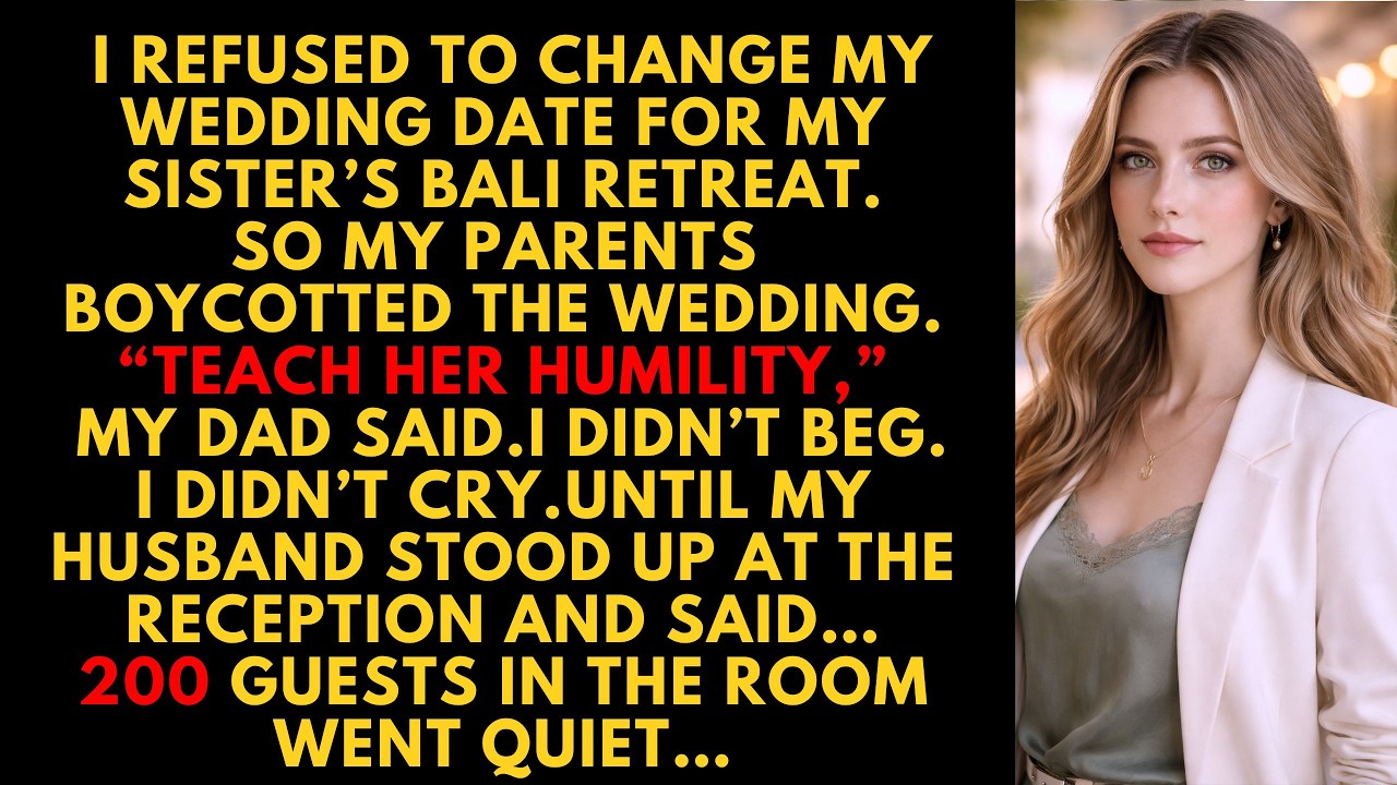 My Parents Boycotted My Wedding When I Refused To Change My Wedding Date For My Sister's Vacation.