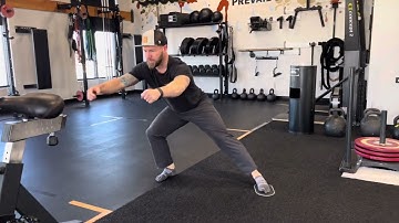 Cossack squat on slider