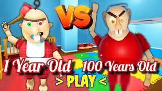 Roblox | Escape Baby Bobby Daycare!(FIRST PERSON OBBY) VS Escape Evil Grandpa!(Obby)