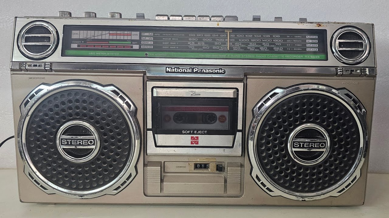 National Panasonic RX 5035 4 band stereo radio cassette recorder +
