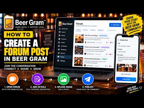 How to Create a Forum Post on Beer Gram | Community Forum Tutorial