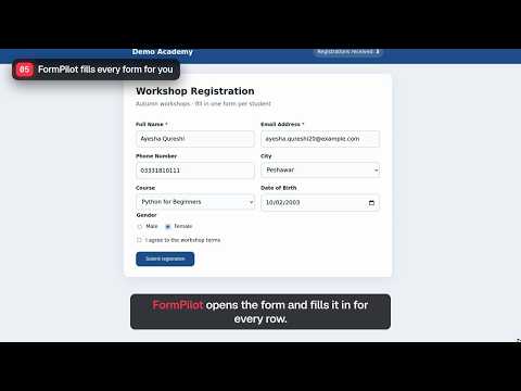FormPilot: Fill Hundreds of Web Forms from Excel Automatically | Khan's AI