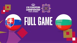 Slovakia v Bulgaria | Full Basketball Game | FIBA U16 European Championship 2023