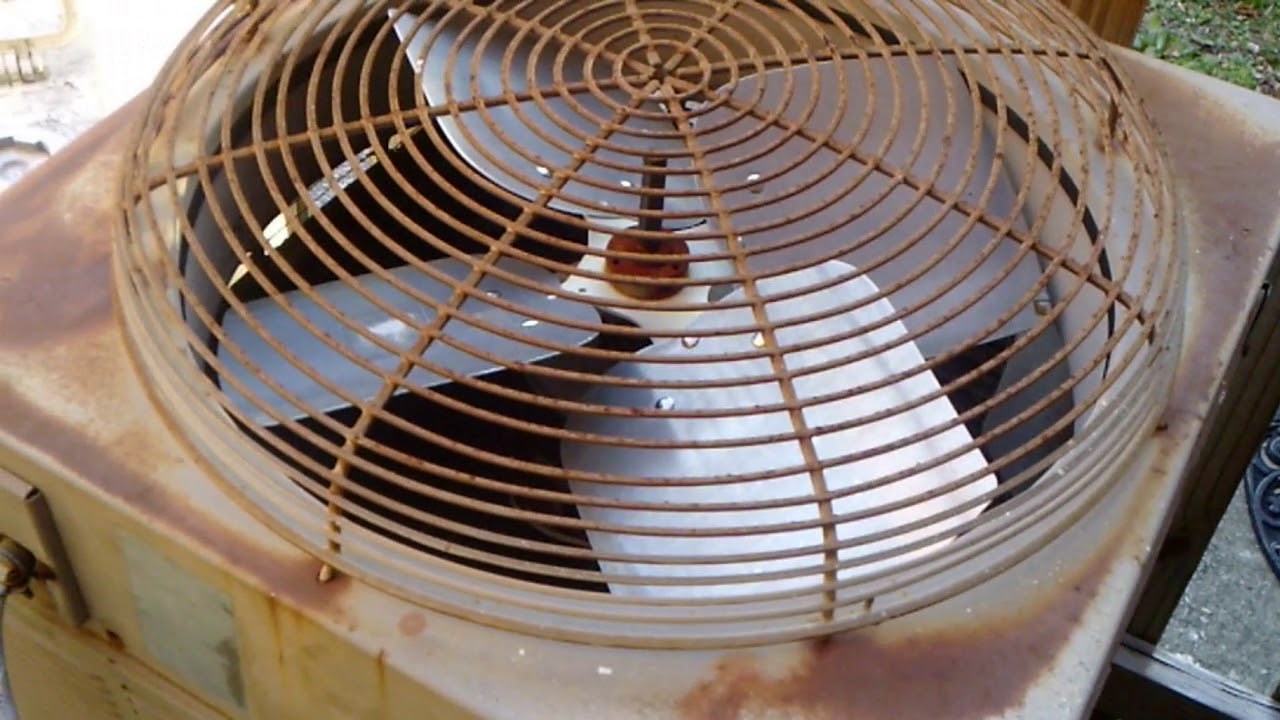 Vintage General Electric A/C unit and a Trane XR15 heat