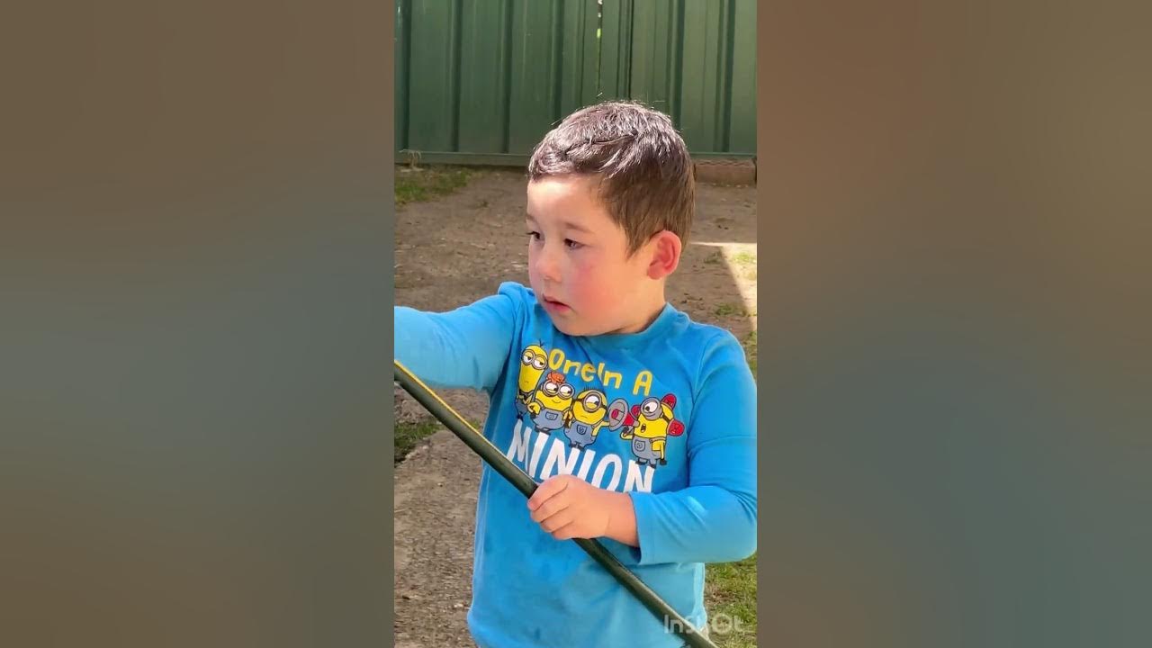 Mason help mom do some work outside water plants 🌱 good job video YouTube