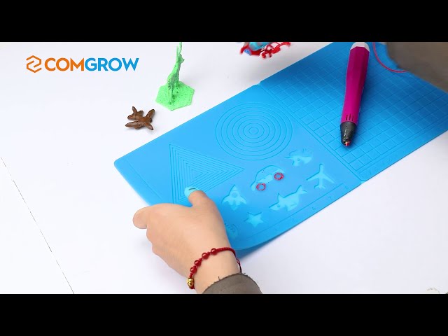 3D Printing Pen Mat Drawing Board, Silicone Drawing Mat, 3D Pen Accessories  with Multi-shaped Basic Template Art Supplies Tool Z7V8 