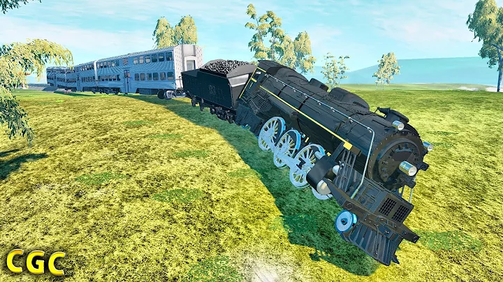 Steam train crashes BeamNG Drive