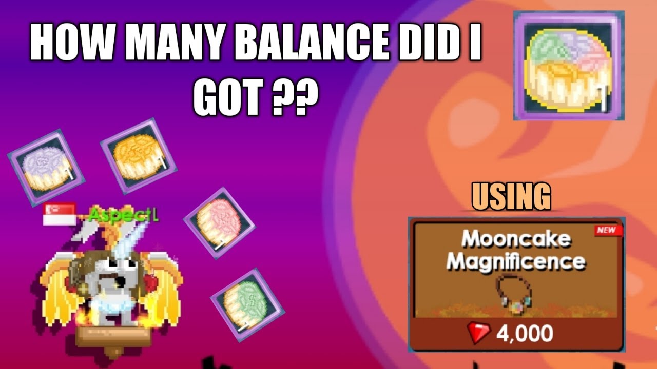 HOW MANY BALANCE DID I GOT (USING MOONCAKE MAGNIFICENCE) IN 1 WORLD OF L  GRID ?? - GROWTOPIA - YouTube