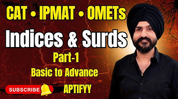 Indices & Surds-1 | Basics of Exponent & Algebraic Formula | CAT, XAT, SNAP, NMAT, CMAT, BankPO, SSC