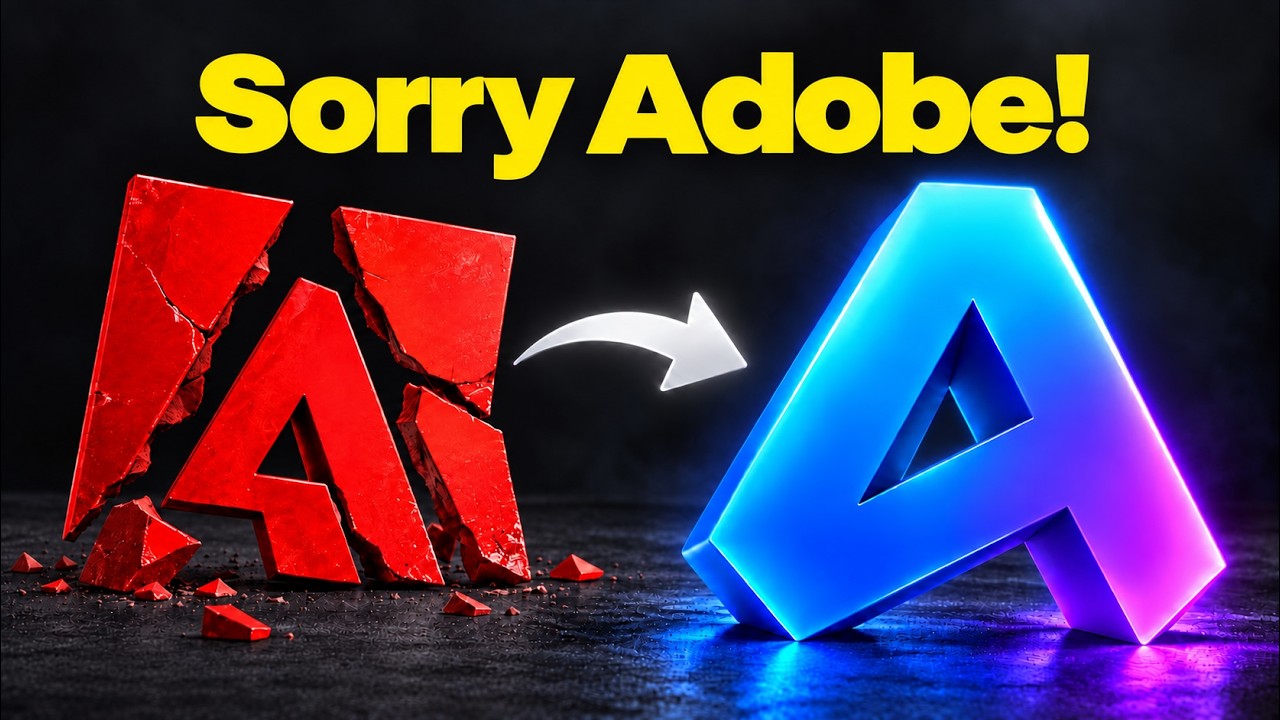 Source video: Adobe is Freaking Out (Claude Cloned Everything for Free)