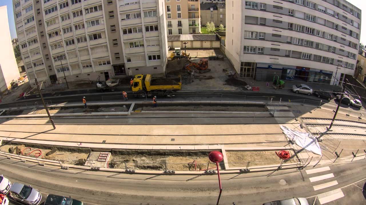 Construction du tramway le mans