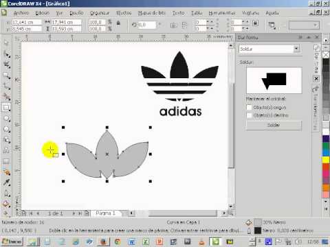 logotipo adidas con Corel Draw