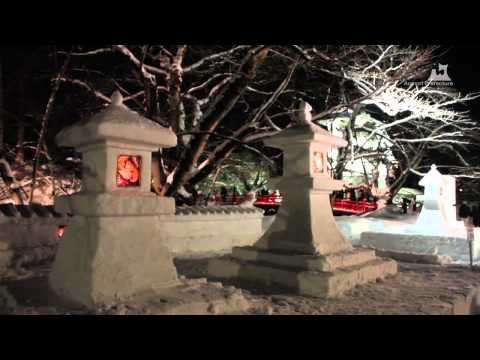 弘前城雪燈籠まつり - 雪灯篭と下乗橋 - 0501A