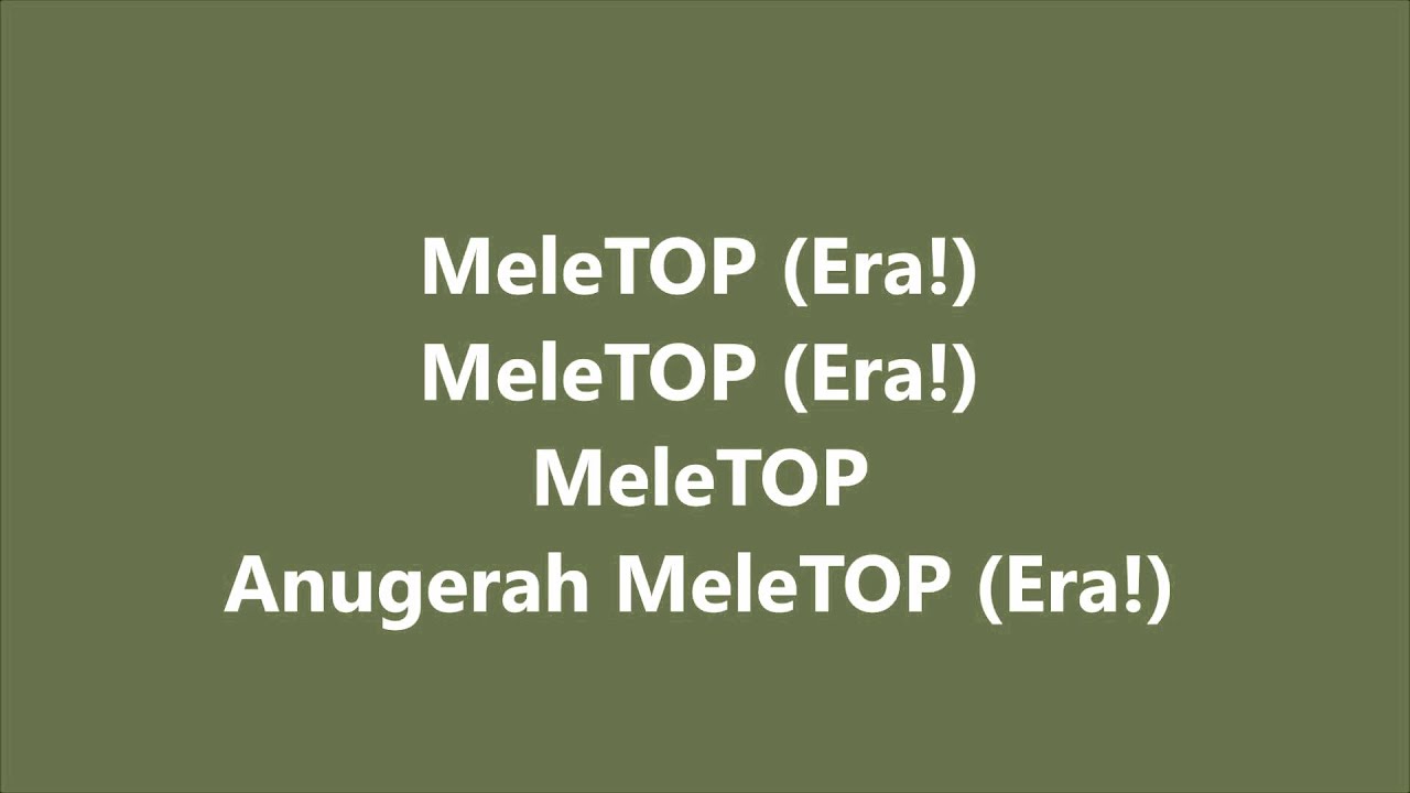 Angkat Tangan Anugerah Meletop Era Video Lirik Youtube