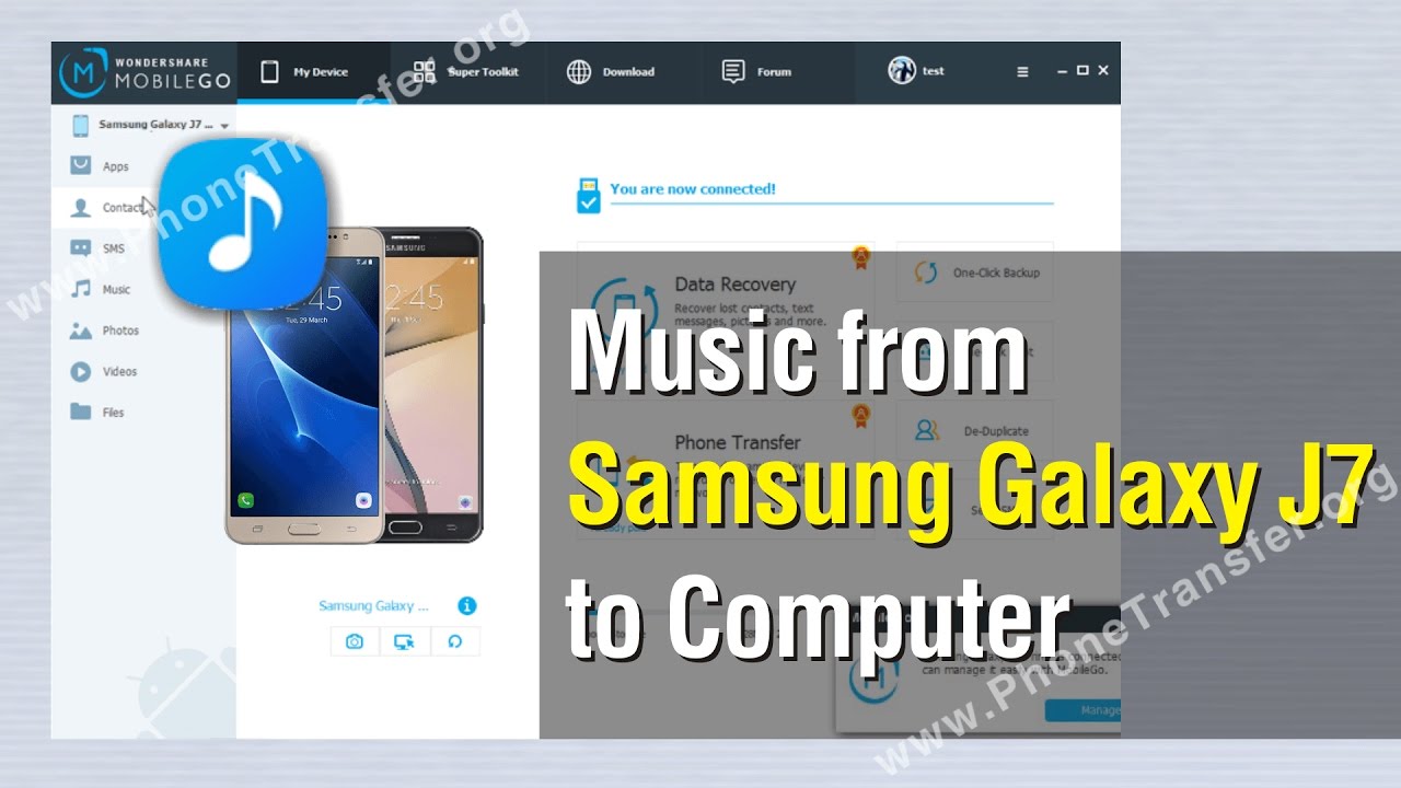 How to Copy Music from Samsung Galaxy J7 to Computer YouTube