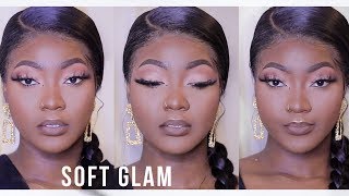 Trendy Soft Glam Makeup Tutorial On Darkskin Ft Wiggins Hair