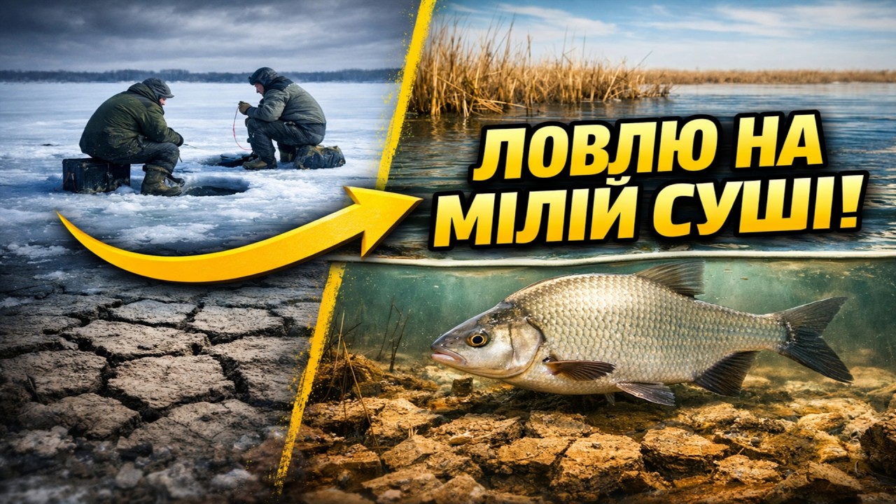 Рибалки в шоці: я ловлю там, де влітку була СУША, а вони сидять на ямах без клювання!