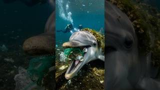 Saving A Dolphin Trapped In Trash