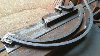 Simple and easy way to bend an iron bar//Amazing idea for bending square iron