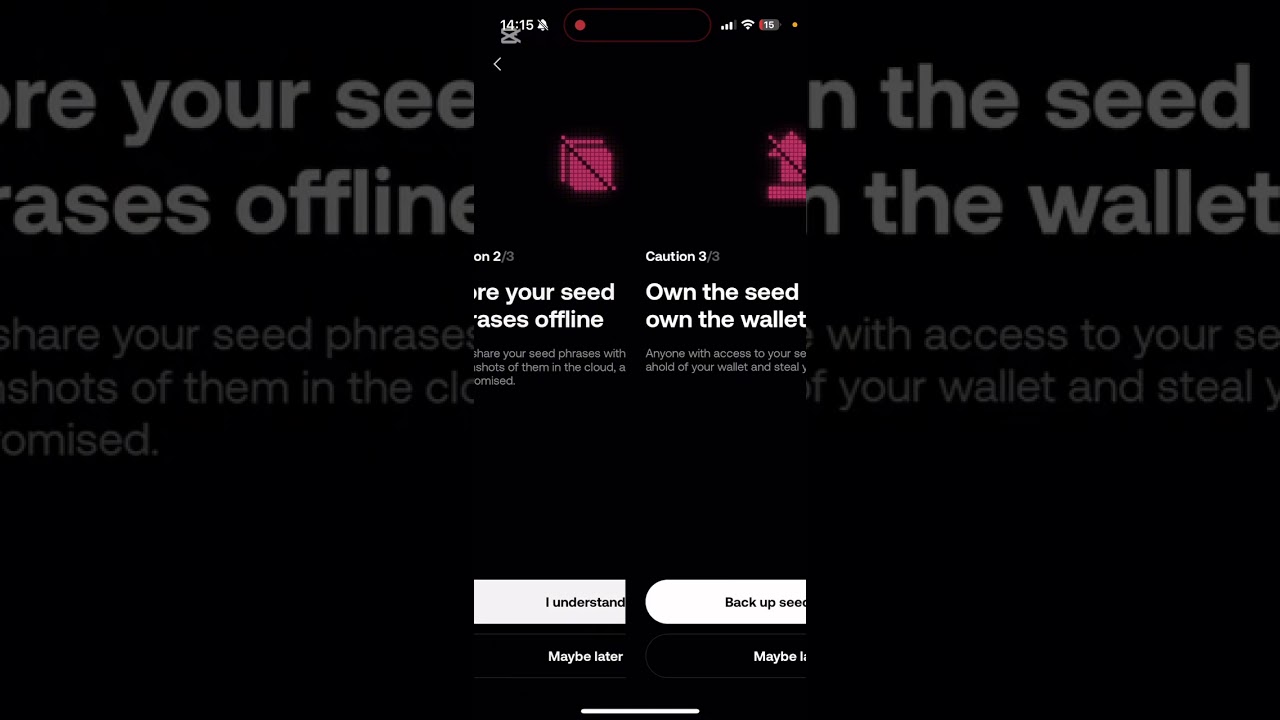 Auto custódia - Criando uma carteira de cripto pelo celular.