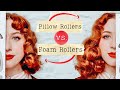 Pillow Rollers vs Foam Rollers for Vintage Curls!// Wet Set Hair Tutorial