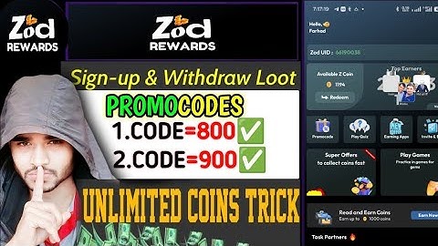 Zod Rewards Referral Code | Zod Rewards App Payment Proof | Zod Rewards App Withdrawal Proof