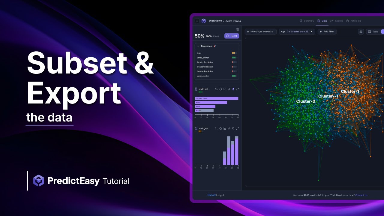 Subset and Export the data | PredictEasy Tutorial 🚀 - YouTube