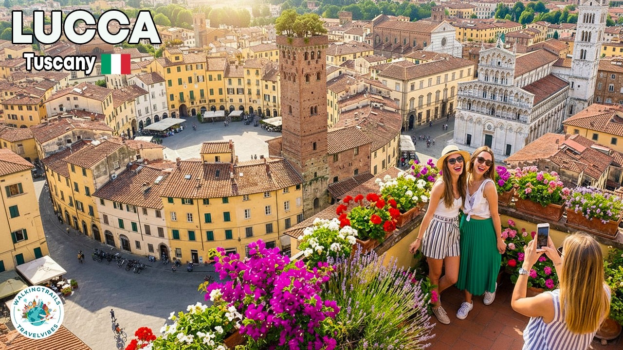 Lucca, Italy 🇮🇹 | Tuscany’s Medieval Charm in a Relaxing Walking Tour 4K Ultra HD