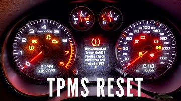 How to Reset TPMS Tire Pressure Warning Light on a Audi or VW