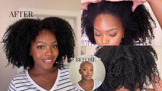 NO LEAVE OUT ULTIMATE PROTECTIVE STYLE HACK!! | CurlsQueen Water Kinky Coily 4a/4b HALF WIG IS HERE!