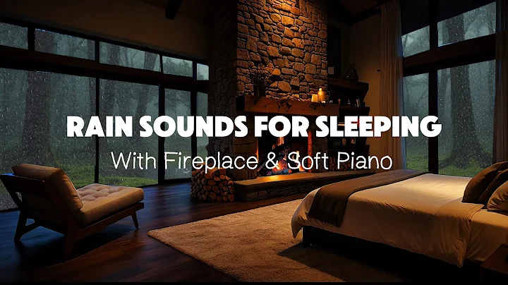 Cozy Rain & Fireplace Ambience with Relaxing Piano Music for Deep Sleep &  Insomnia