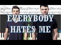 The Chainsmokers - Everybody Hates Me - Piano Tutorial w/ Sheets