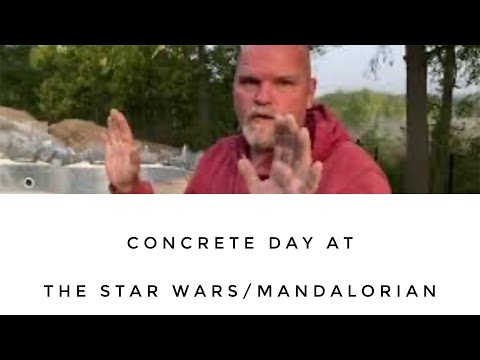 Concrete Day at the Star Wars/Mandalorian Pool Build {Legendary Escapes}