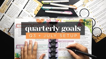DOELSTELLING 2025 :: Doelen voor het derde kwartaal en maandelijkse doelen voor juli: opzetten vo...