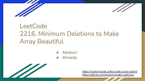 【每日一题】LeetCode 2216. Minimum Deletions to Make Array Beautiful