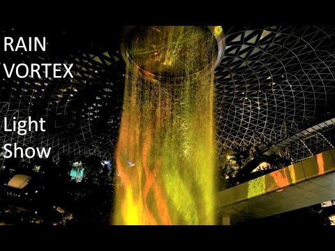 Rain Vortex LIGHT SHOW - JEWEL at Singapore Changi Airport [HD] - YouTube